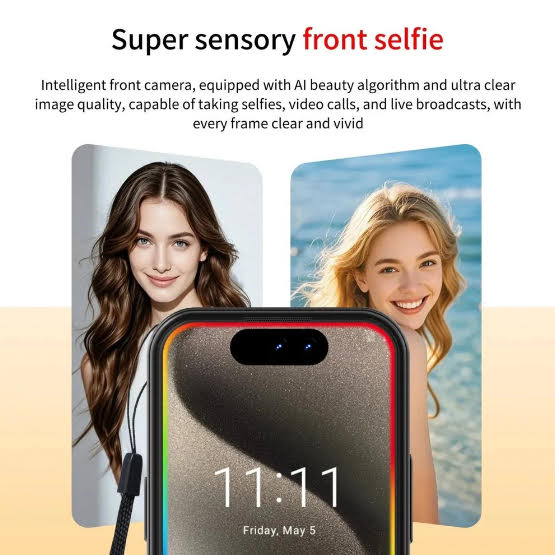 Pro Mini, 128 Gb Storage, 8Gb Ram, 4.5 Inch HD Display Smartphone. 48MP Front 12MP Rear Camera . 3000mAh Battery (Orange)